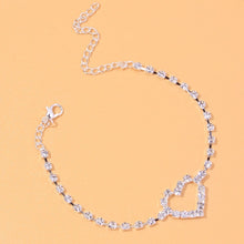 Load image into Gallery viewer, Stonefans Fashion Heart Rhinestone Anklets Wholesale Jewelry for Women Beach Barefoot Love Pendant Anklet Bracelet Leg Chain - yonistores