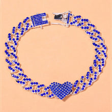 Load image into Gallery viewer, Fashion Hip Hop Crystal Heart-Shaped Anklet for Women Bracelet Men Miami Cuban Link Anklet Chunky Wholesale Foot Chain Iced Out - yonistores