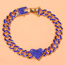 Load image into Gallery viewer, Fashion Hip Hop Crystal Heart-Shaped Anklet for Women Bracelet Men Miami Cuban Link Anklet Chunky Wholesale Foot Chain Iced Out - yonistores